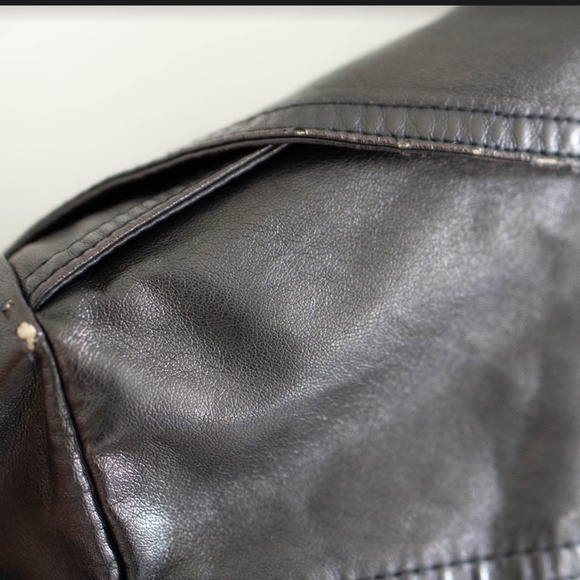 Vegan Leather Motorcycle Jacket - Picture 9 of 10